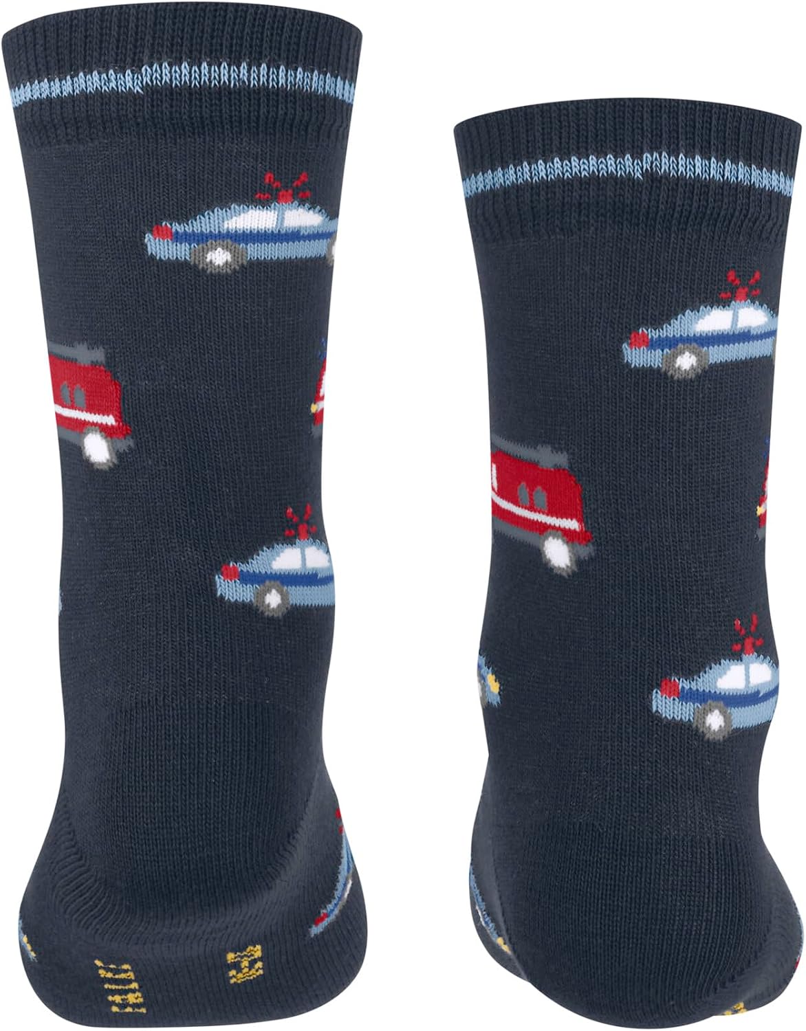 FALKE Police and Fire Cars K So Cotton Patterned Unisex-Child Socks (1-Pack)
