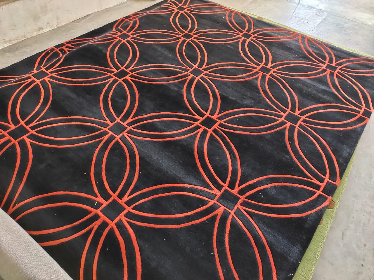 carpet home Handmade Prime Carpets for Living Room Bedroom and Hall Size 8x10 feet Colour Black