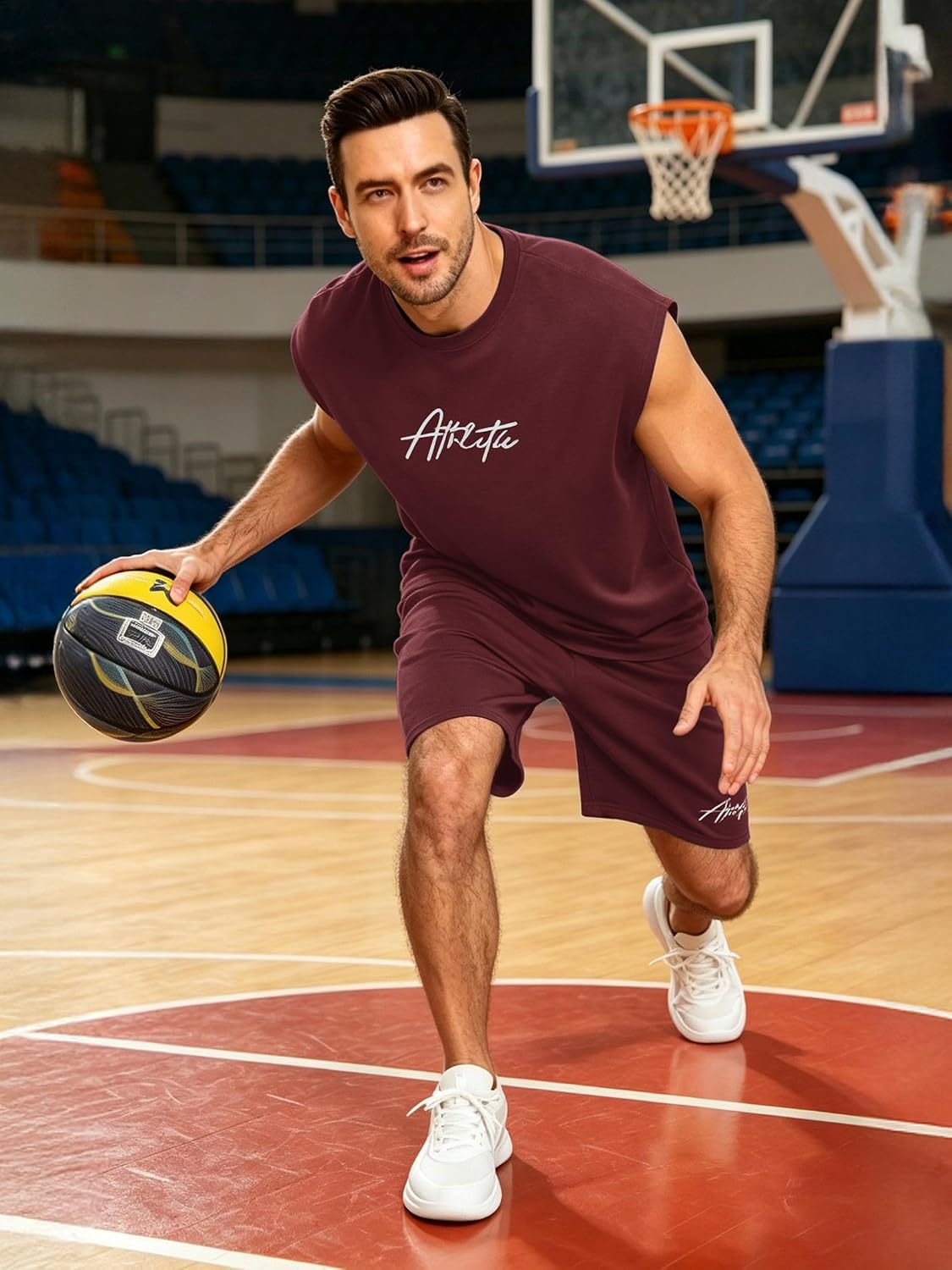 Lexiart Mens Sleeveless Muscle Tee & Short Sets Oversize Lightweight Gym Workout Sports 2 Piece Sweatsuit Summer Beach Casual