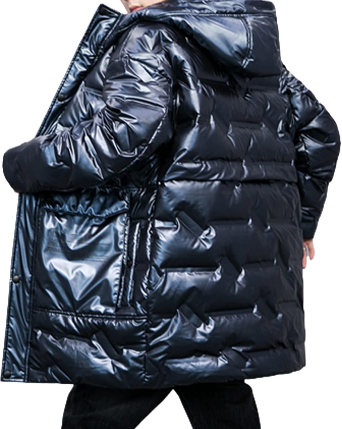 FUUBAMB00 ダウンジャケットメンズホワイトダックダウンコートフード