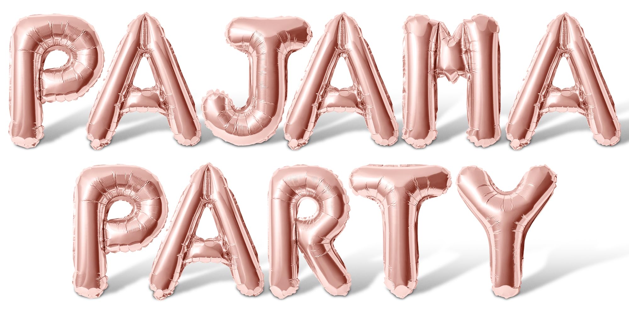 Letter Balloons - PAJAMA PARTY 16" Inch Alphabet Letters Foil Mylar Balloon Bachelorette Party Banner (Rose Gold)