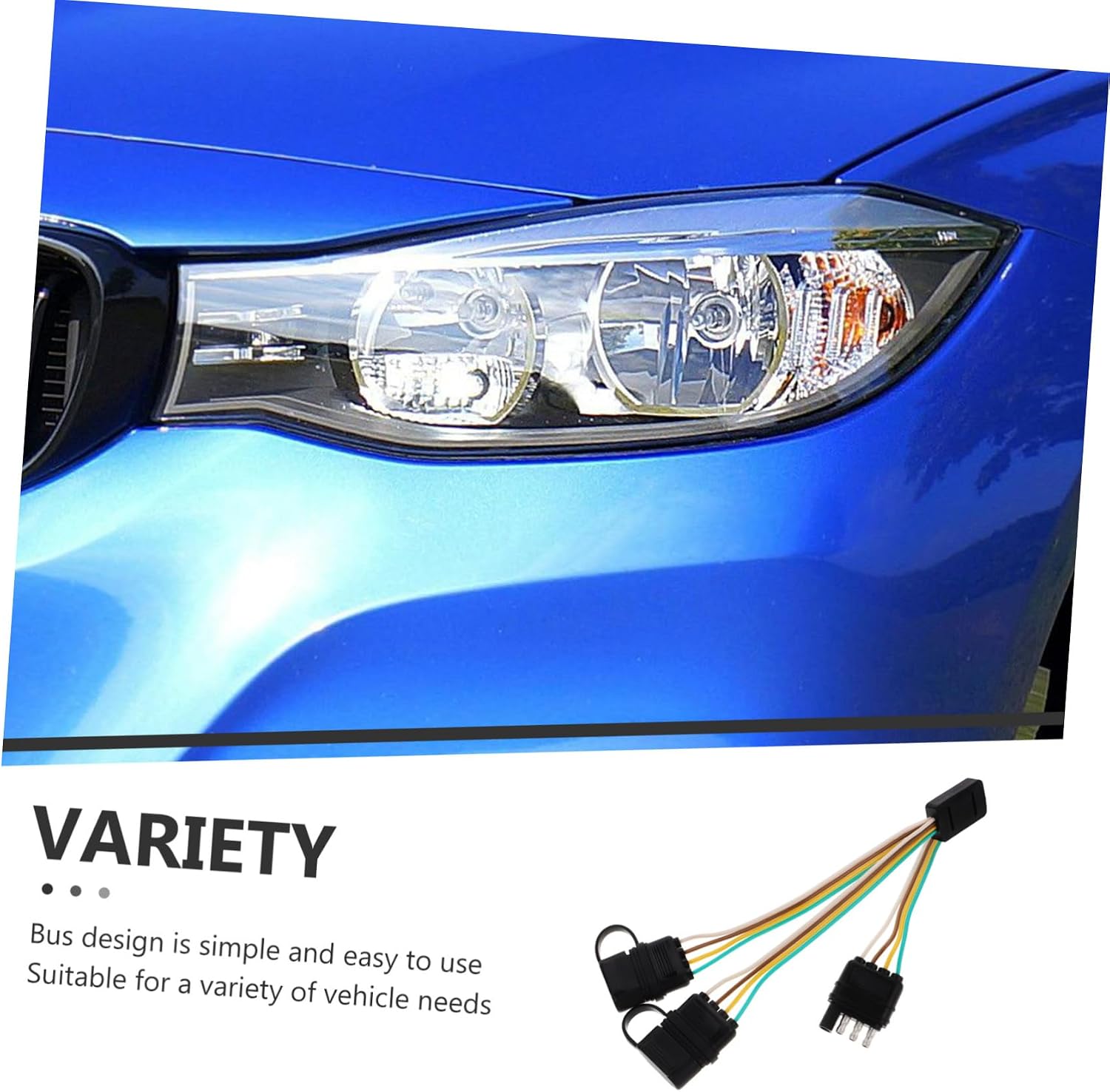Cabilock 1pcs Pin Trailer Wiring Harness SAE Connector Wire Harness Kit Trailer Light Adapter
