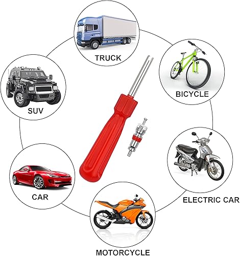 Miniatura 4 de Herramienta de extracción de núcleo de válvula de neumático de coche, 5 piezas, herramientas de reparación de neumáticos