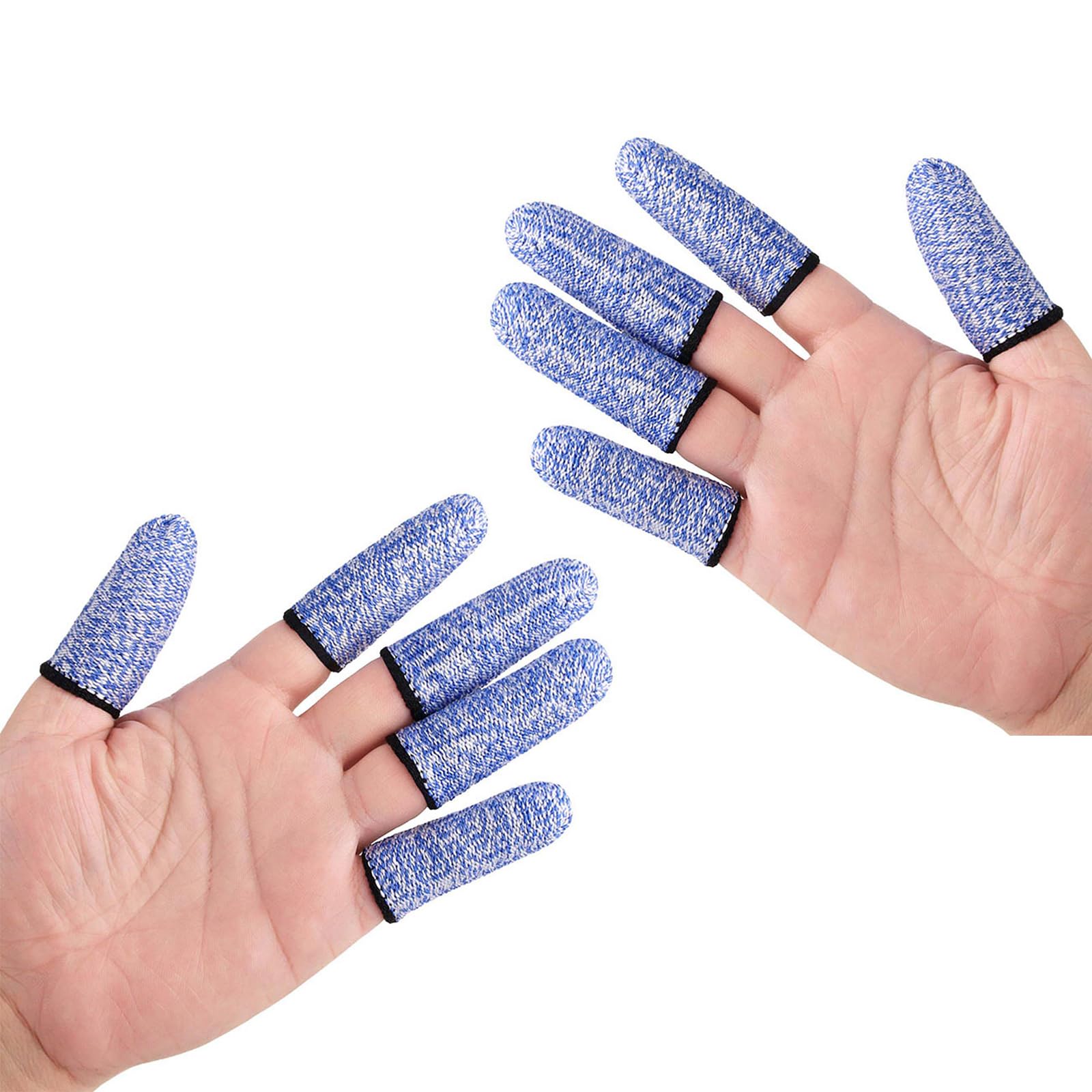 Hgenahgtf Blue Multipurpose Anti Cut Work Gloves Finger Covers Nonslip Heavy Duty Hppe Fabric Suitable For Mechanics Gardeners Artists Finger Covers