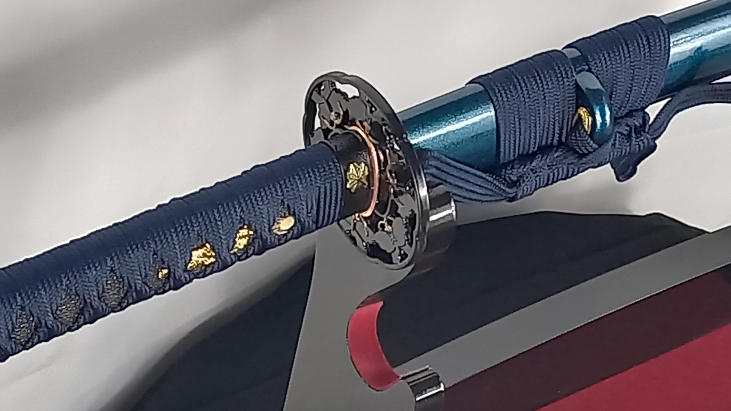 Katana Schwert echt Samurai Schwert aus Stahl mit Einer Scheide für Schnittübung für Sammler Dekoration oder als Geschenk