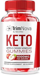 Trim Nova Keto ACV Gummies – Original TrimNova Keto+ACV with Premium Apple Cider Vinegar Blend to Support Body Balance & Overall Well-Being | Great-Tasting, Easy-to-Chew Gummy (60 Gummies)