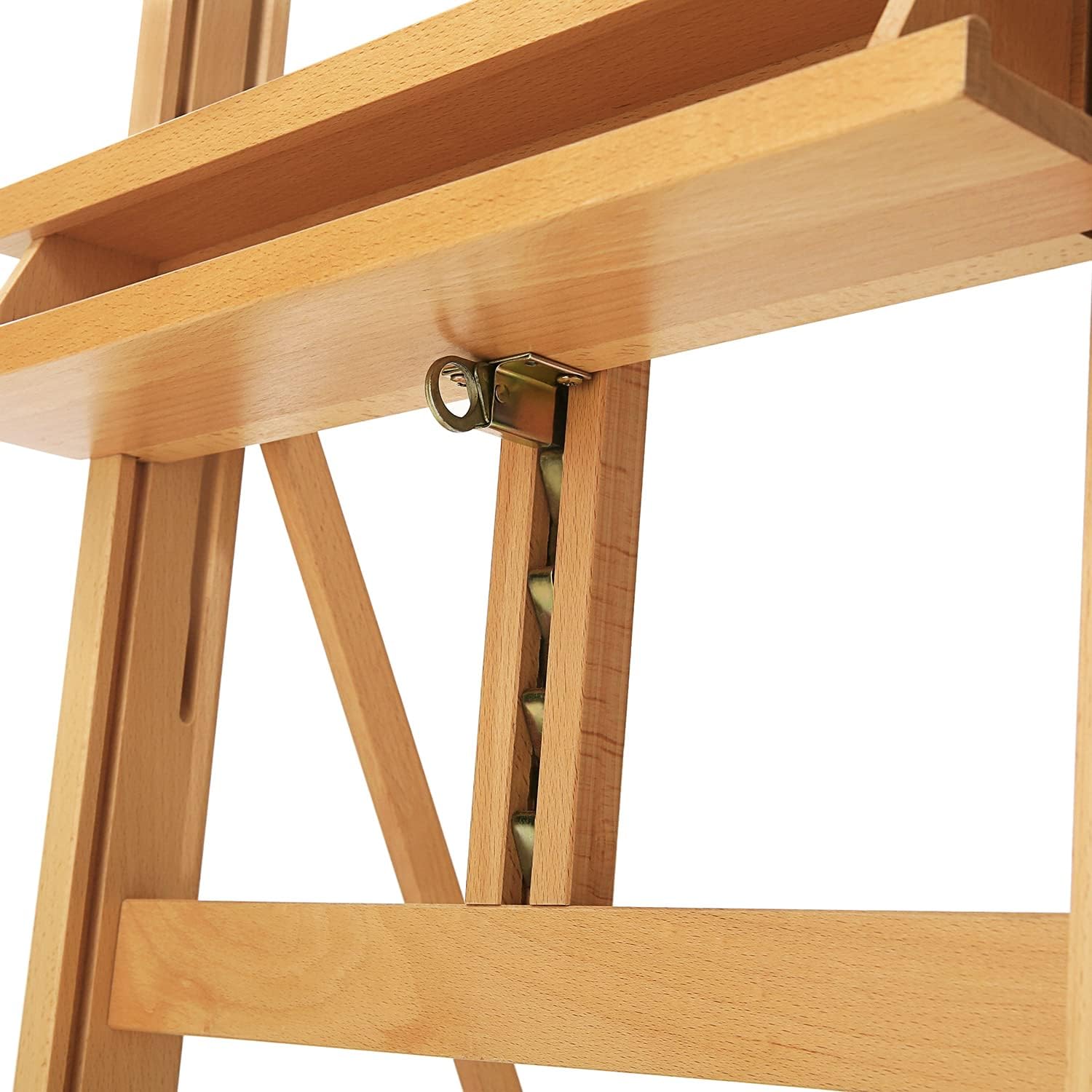 MEEDEN Medium-Duty Studio H-Frame Easel with Storage Tray - Solid Beech Wood Artist Easel Adjustable Tilting Easel, Floor Painting Easel Stand, Holds Canvas Art up to 49" : Arts, Crafts & Sewing