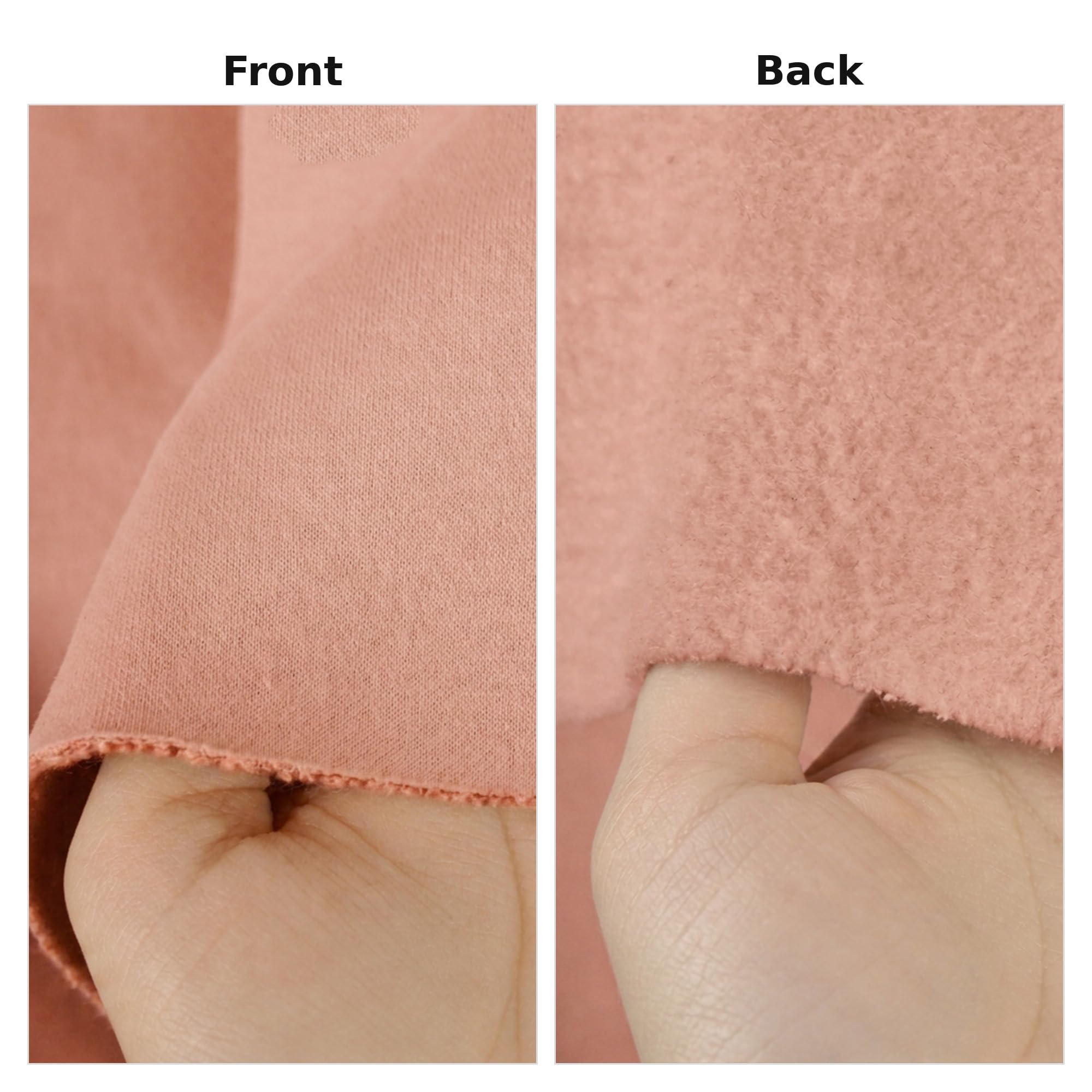 Soimoi Tela de felpa de algodón, 142 cm de ancho, 350 g/m², tacto suave, transpirable, lavable a máquina. Tejido de punto para sudaderas con capucha, sudaderas, mantas, bufandas, gorros