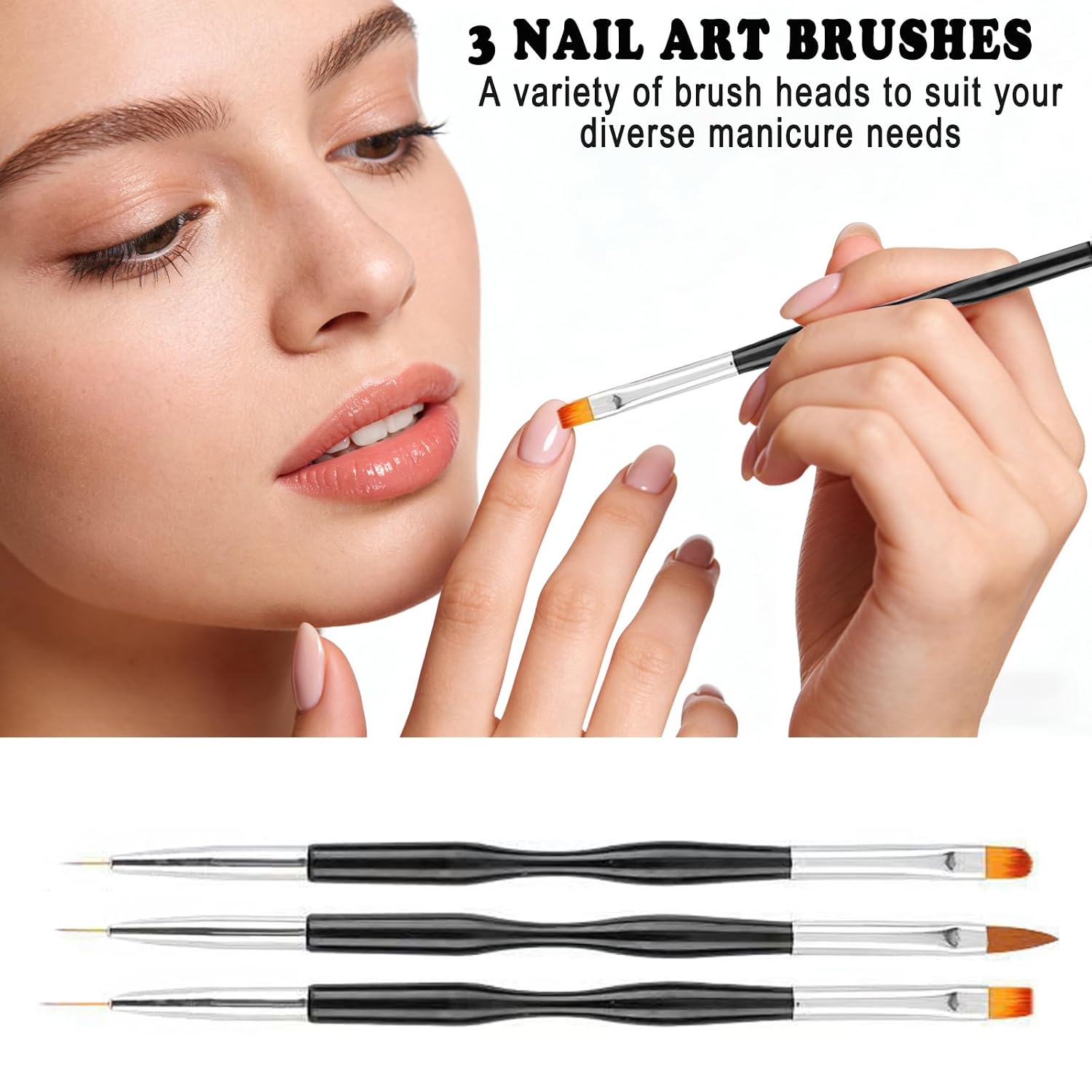 Nail Art Tool, 5 Pcs Nail Dotting Pens, 3 Pcs Nail Brushes and Nail Liner Pens, 3 Pcs Nail Art Striping Tape Lines, Nail Art Design Tools