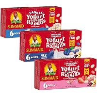 3pk Sun-Maid Yogurt Coated Raisins 3 Flavor Snack Pack Bundle 6ct