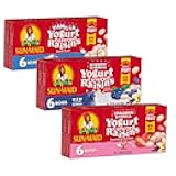 Sun-Maid Yogurt Coated Raisins 3 Flavor Snack Pack Bundle - 1 oz, 6 Snack-Size Boxes per Flavor - Vanilla, Blueberry, and Strawberry Yogurt Covered Dried Fruit Snack for Lunches and Snacks