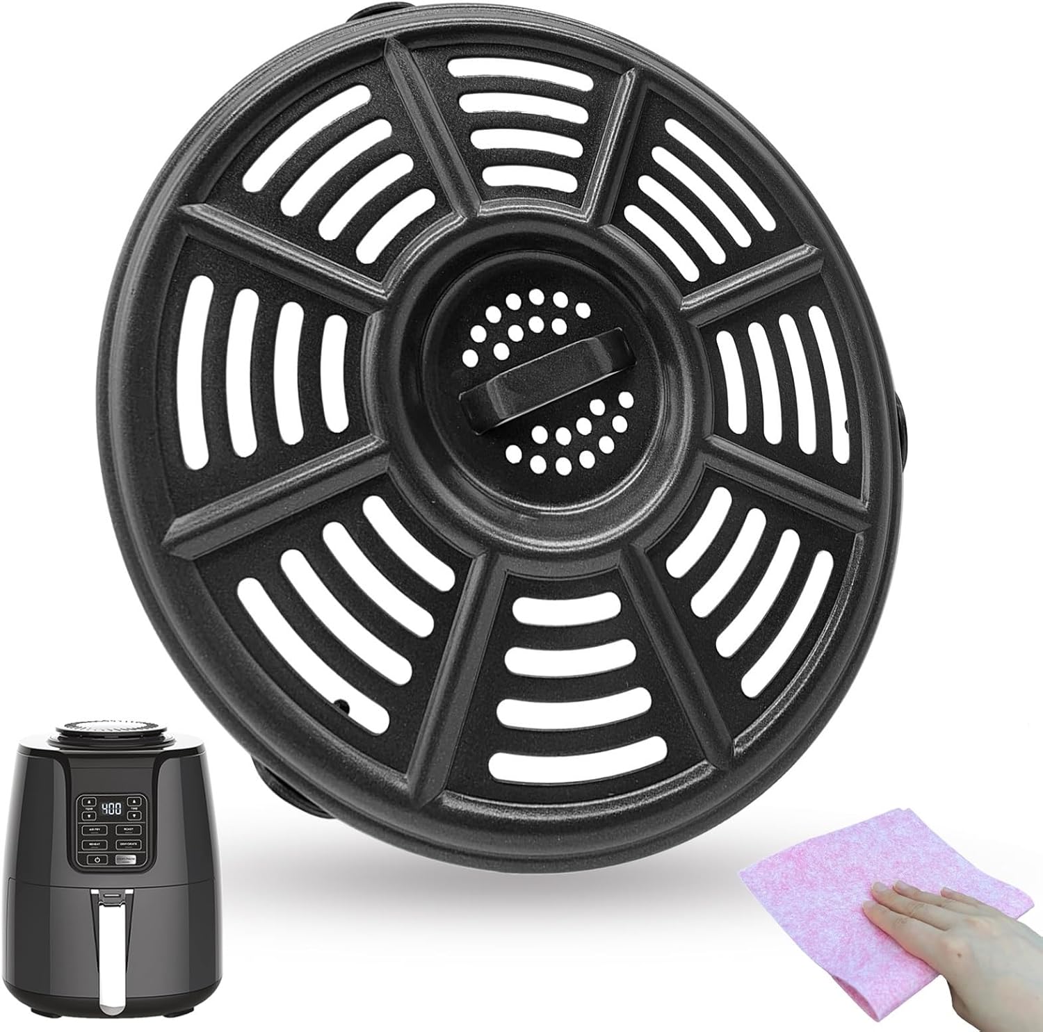 5.5QT Air Fryer Crisping Plate for Ninja AF161 Max XL 5.5QT air fryers, Upgraded Air Fryer Grill Pan Crisper Plate Tray Insert Grate Grid Shelf for Ninja Air Fryer, Nonstick, Dishwasher Safe 5.5QT Air Fryer Crisping Plate for Ninja AF161 Max XL 5.5QT air fryers, Upgraded Air Fryer Grill Pan Crisper Plate Tray Insert Grate Grid Shelf for Ninja Air Fryer, Nonstick, Dishwasher Safe