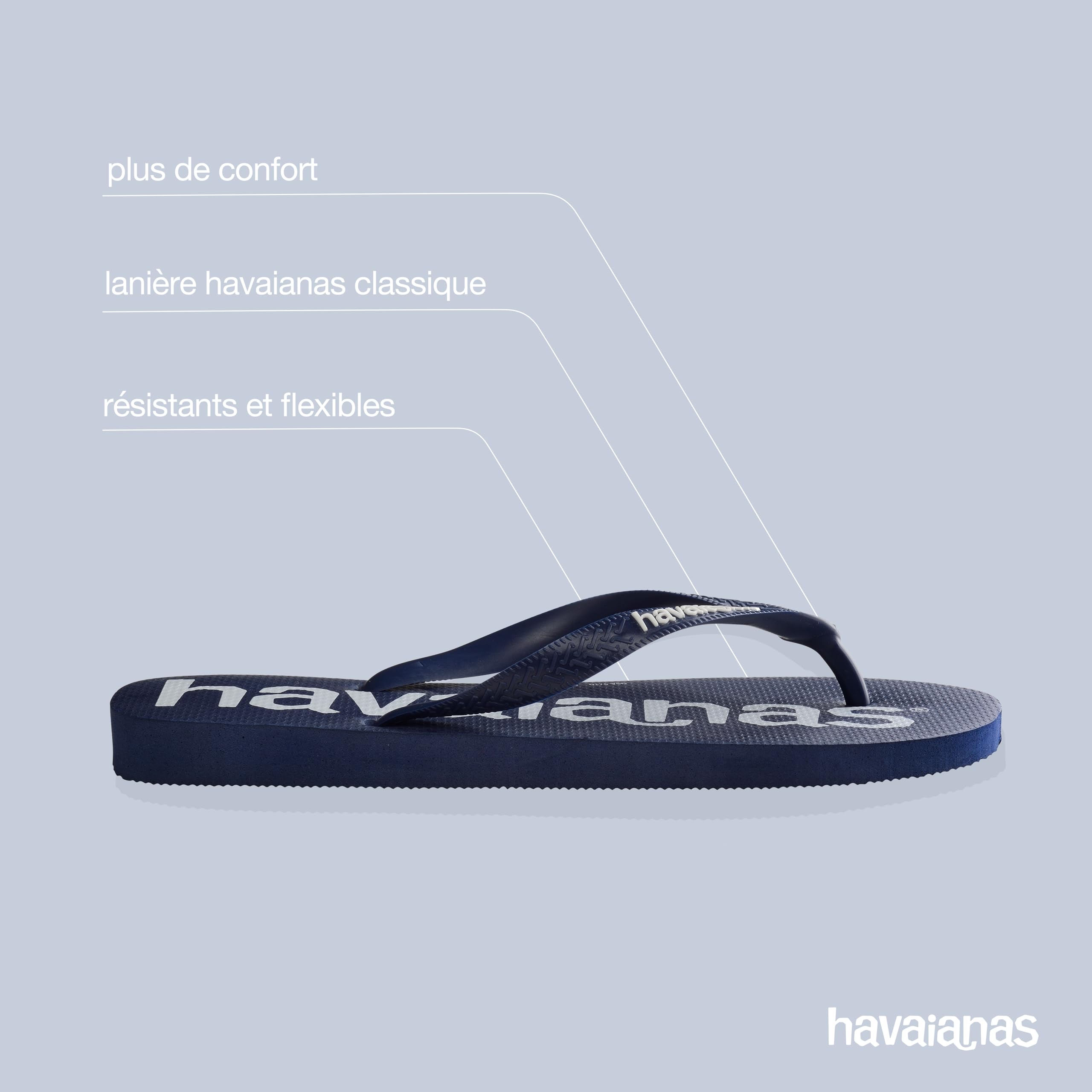 Havaianas - Top Logomania, Tongs Confortables, Durables et Légères, Semelle avec Grand Logo, Adultes Unisexe