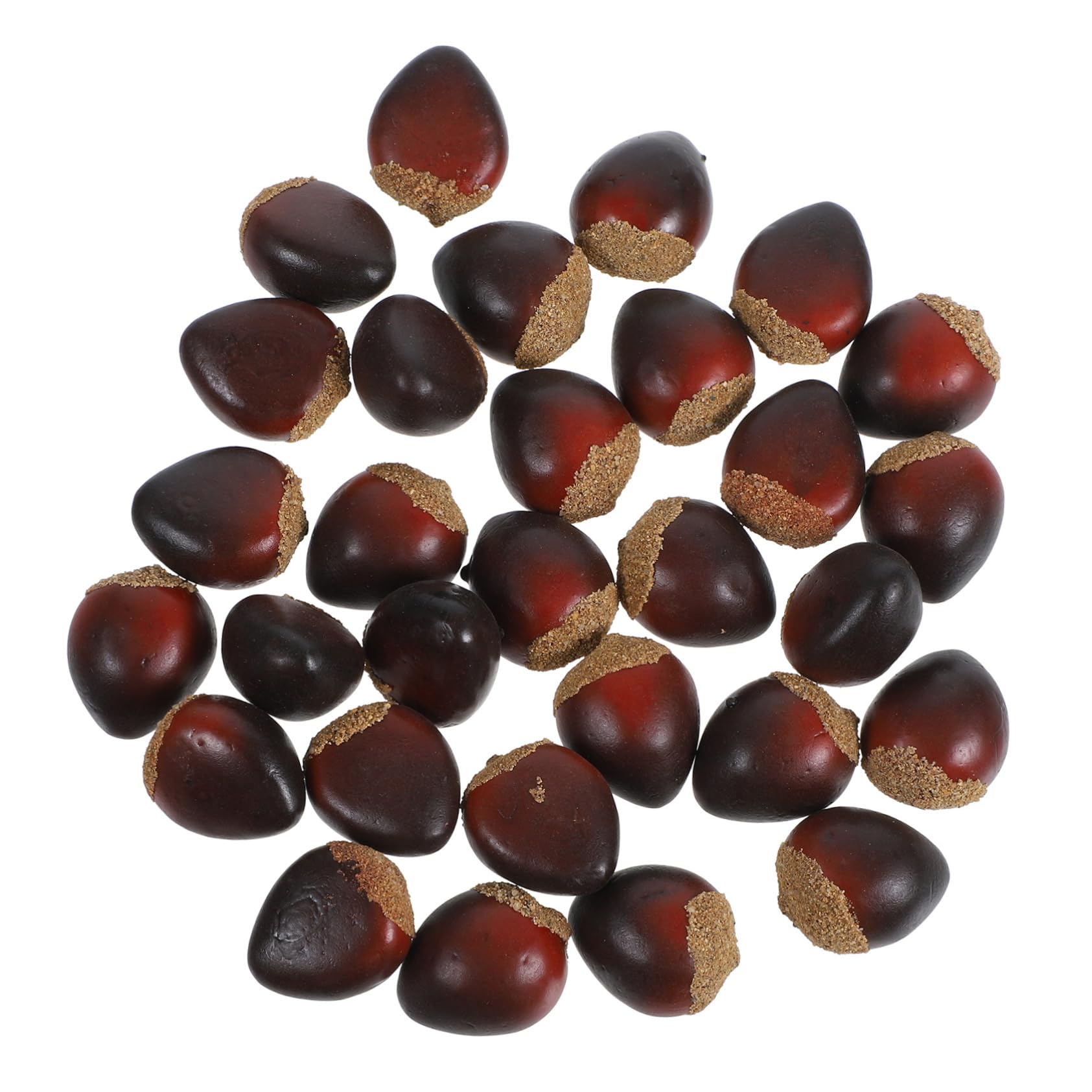 PRETYZOOM 4 Set Di Castagne Finte Di Castagne Artificiali Realistiche Per Il Autunnale Matrimonio 30 Pezzi * 4