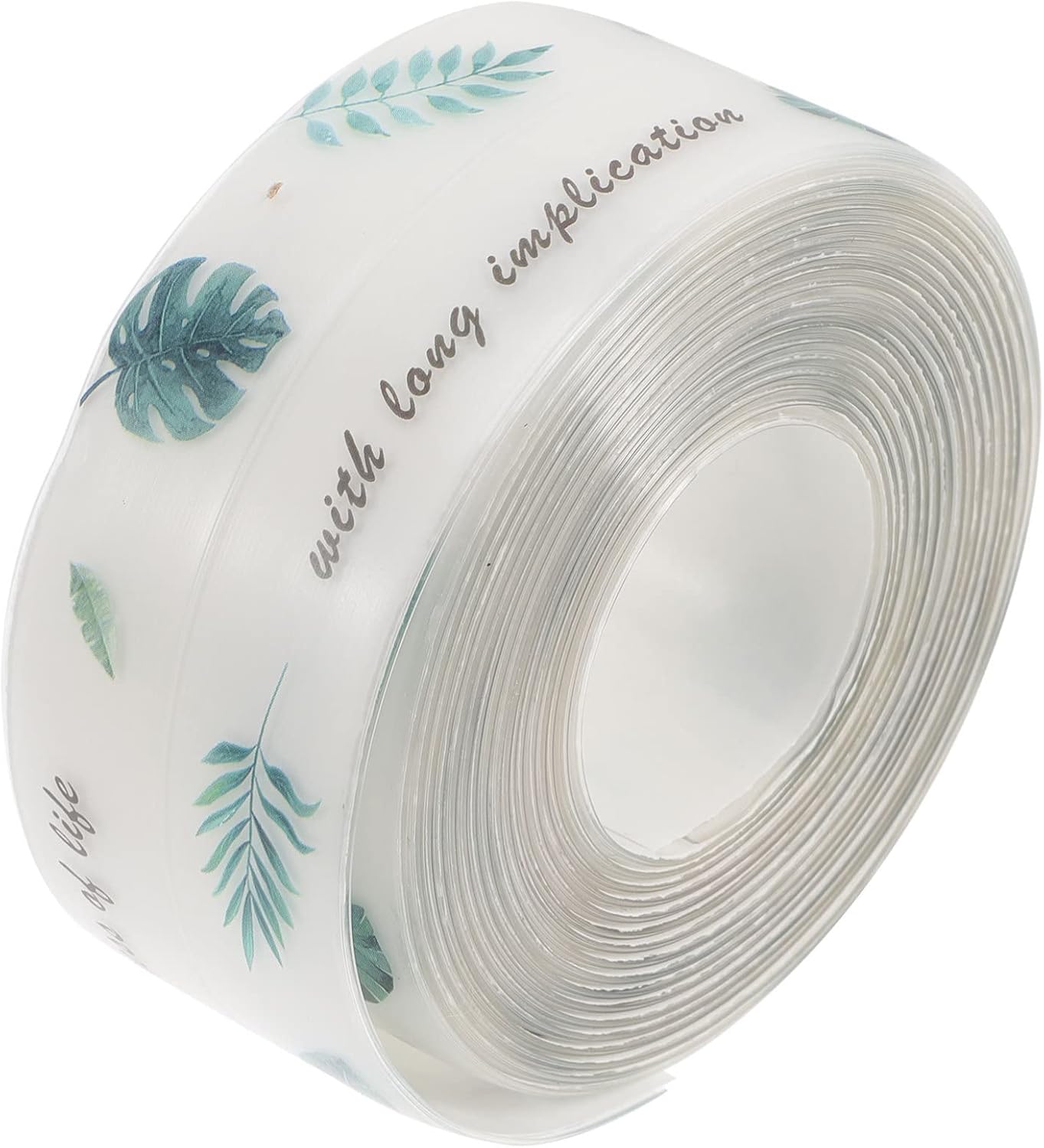 LIFKOME Kitchen Tape Caulk Strip Self-Adhesive Caulk Tape Decorative Monstera Palm Leaves Pattern Corner Sealing Tape Strip for Bathroom Kitchen Toilet : Industrial & Scientific