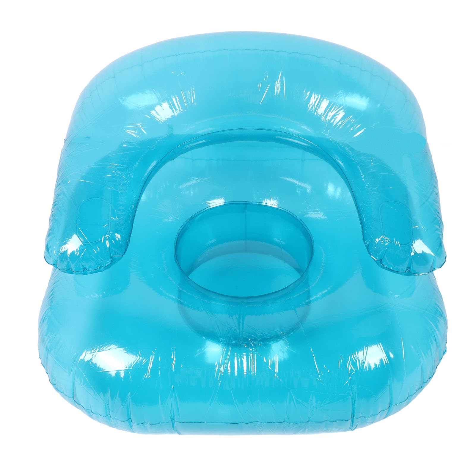 TOPINCN COUCHA Inflable para Adultos, Silla Inflable Transparente de PVC para Uso Interior Al Aire Libre, Silla de Natación de Natación de Natación de Tumbonas Azul