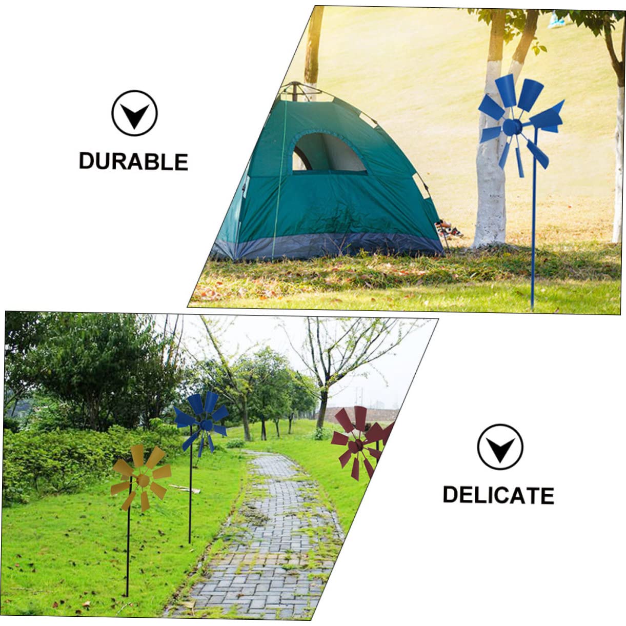 Toddmomy 3stücke Metall Windräder Für Garten Bunte Deko Windspinner Für Außenbereich Rotierende Gartenkunst Für Und Hochzeiten Kreative