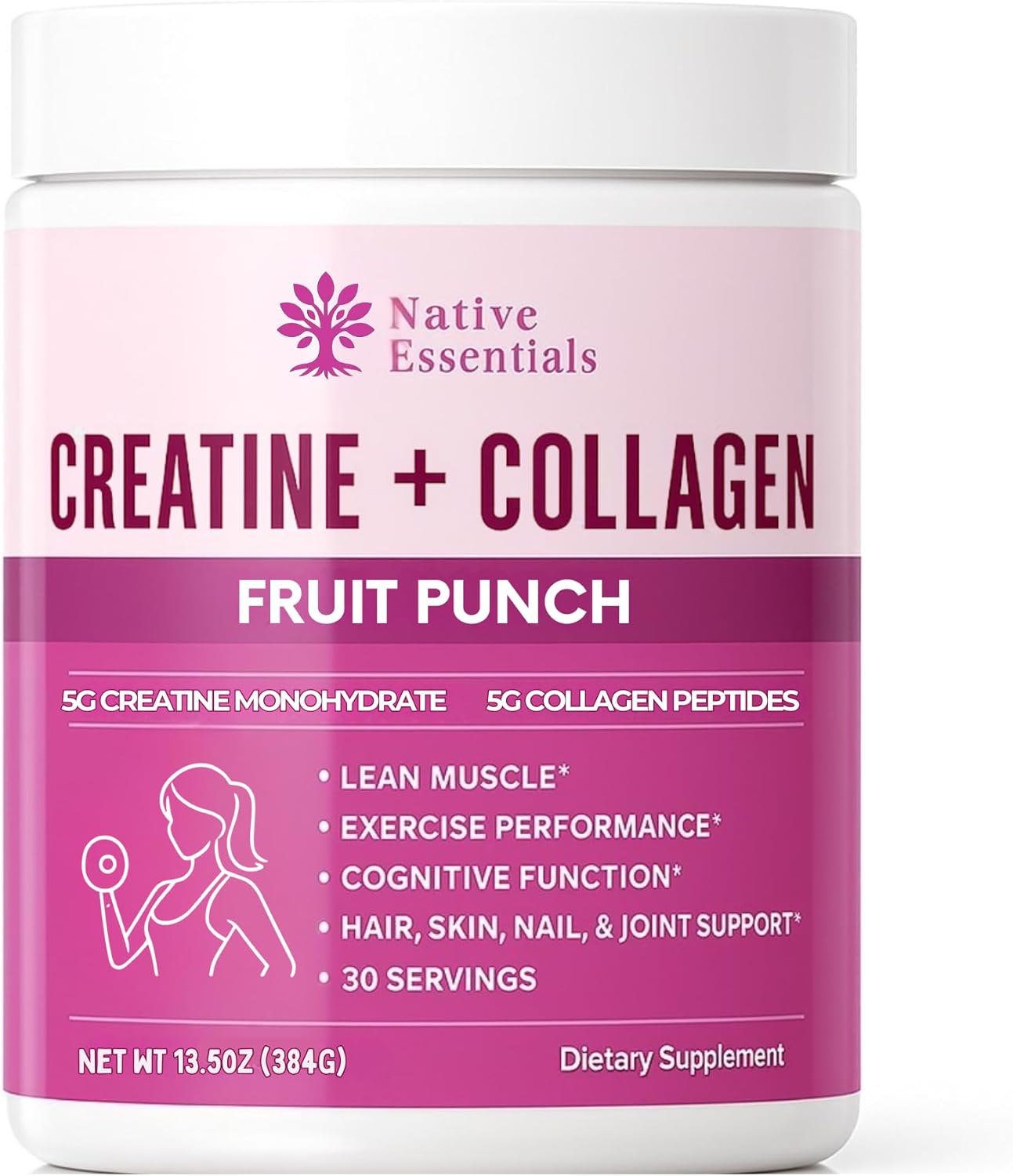 Creatine for Women – 5g Creatine Monohydrate...