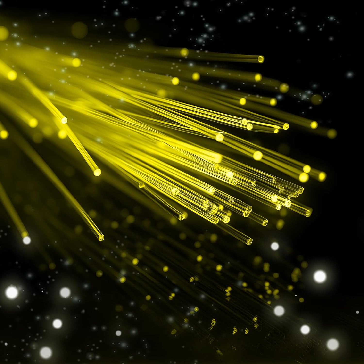 27 PCS Yellow Fiber Optic Wands Glow Sticks, Light Up Fiber Optic Lights Rod with 3 Light Modes, Sparklers Fireworks Sticks for Easter,Wedding,Concerts,Halloween,Christmas,New Year Party