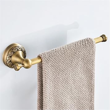 Flybath Towel Rail Brushed Brass Antique Wall Mounted For Bathroom 29CM