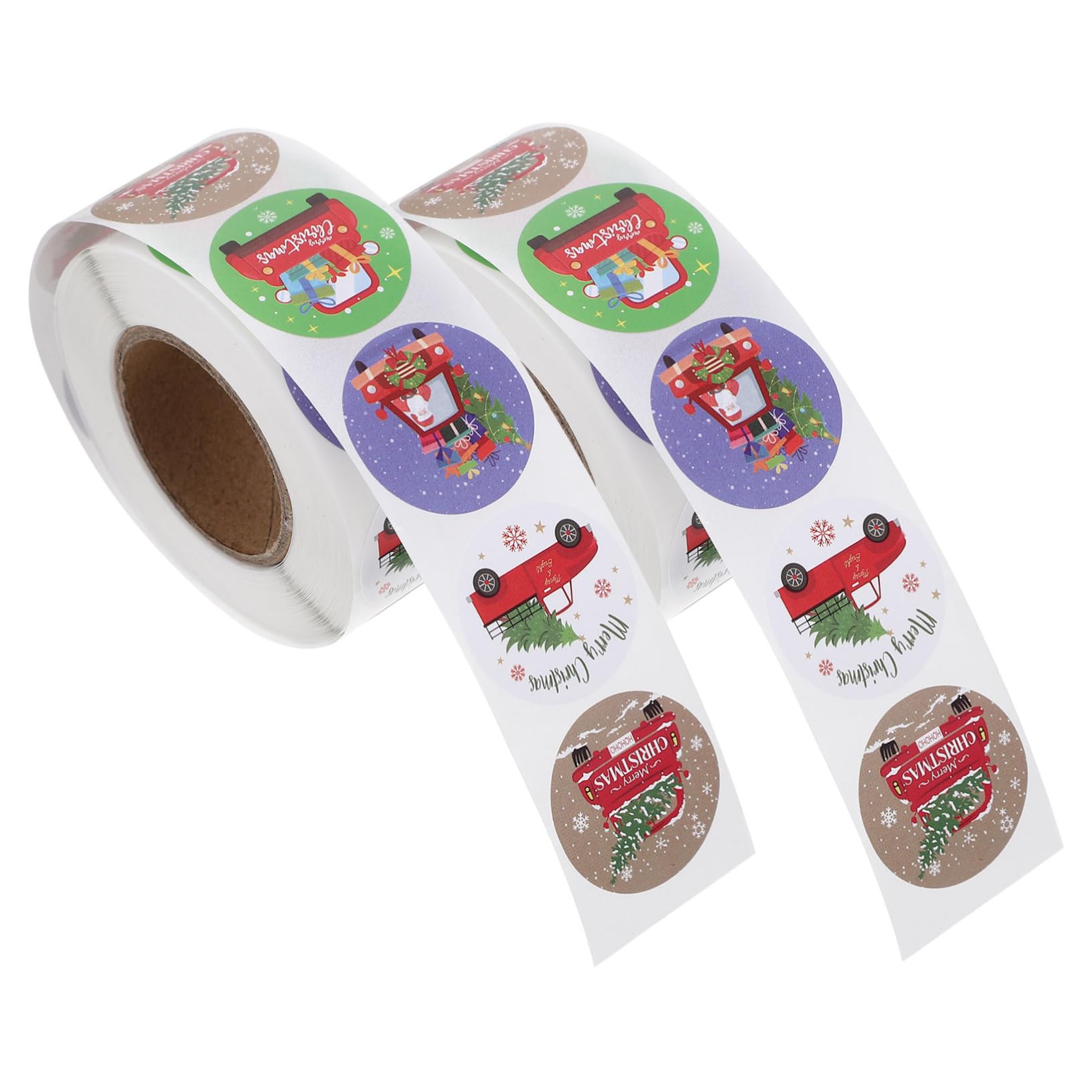 NUOBESTY 15 Adesivi Natalizi Per Decorazione Stickers Per Chiusura Scatole Etichette Adesive Festive Per e Confezioni Facili Applicare e Rimuovere