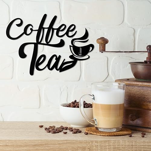 Miniatura 4 de Shimeyao Letrero de café para estación de café, suministros de barra de coco caliente, barra de metal, decoración de arte de pared, decoración