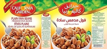 California Garden - Premium Fava Beans, Plain (6 Pack) 15.9oz x 6