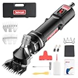 SENCAN Sheep Clippers, 750W Farm Livestock Grooming Kit for Equine, Goat, Pony, Cattle and Large Thick Coat Animals (6 speeds, with 2 Blades)
