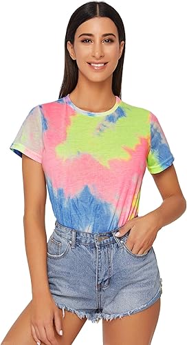 Miniatura 6 de Verdusa - Camiseta de manga corta para mujer teñido anudado