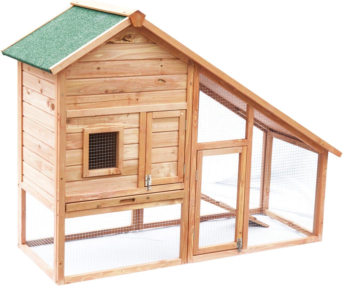 Gabbia Per Conigli Pawhut 22 Pannelli Modulabili - 105x70x45 Cm, Nero, Con Porta