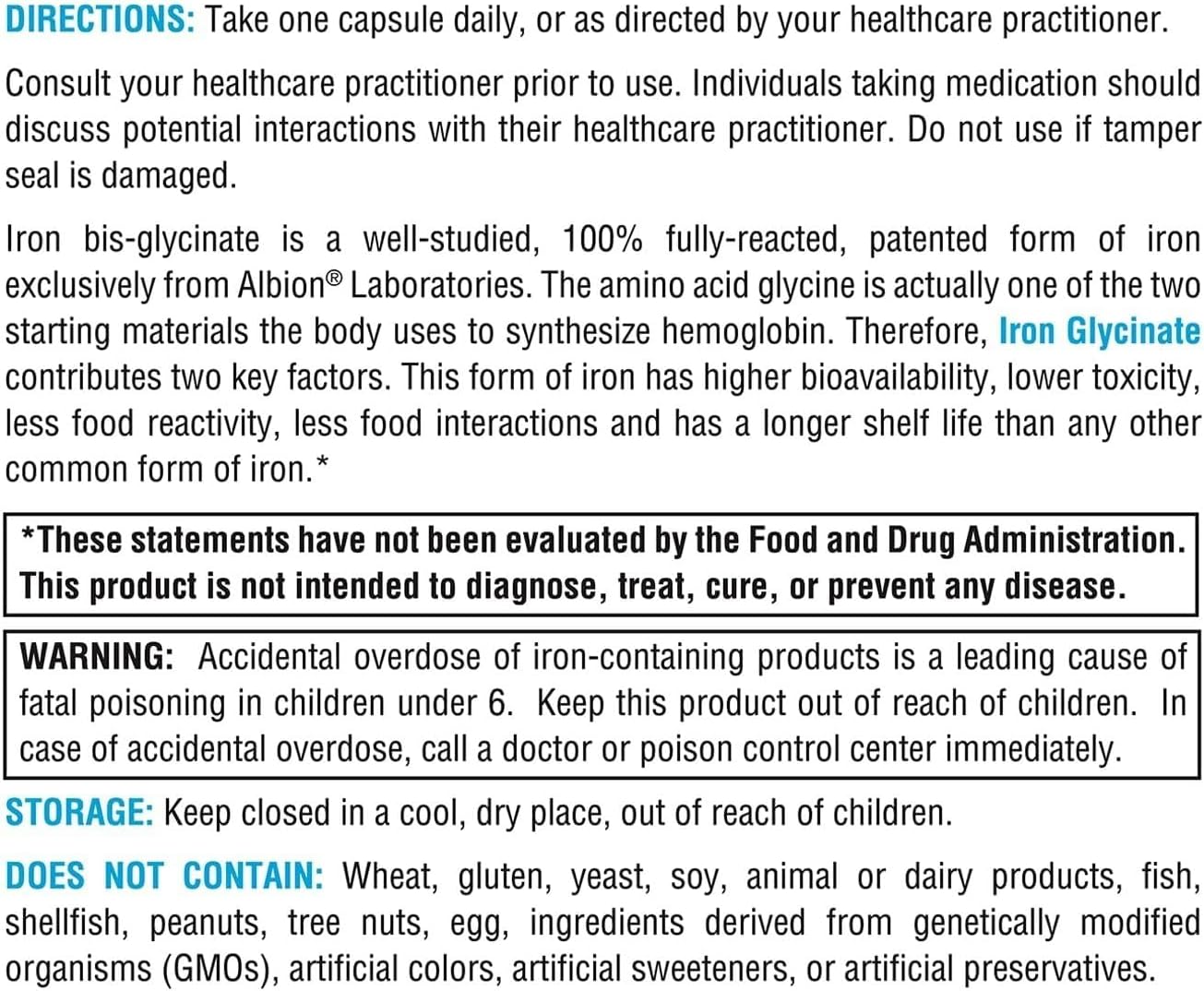 XYMOGEN Iron Glycinate Supplement – Patented Iron BisGlycinate Vitamin - Designed for High Absorption – Supports Hemoglobin & Ferritin Levels – Gentle on Digestion (120 Capsules)