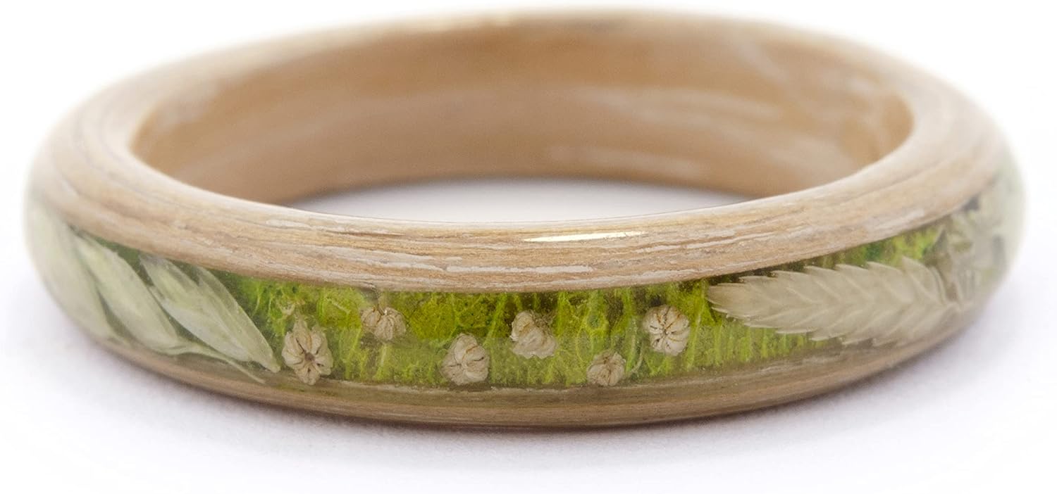 Wood nature wedding rings, Engagement flower ring, Light women wooden ring, Women wood ring, Bentwood women ring, Wooden gift, Forest