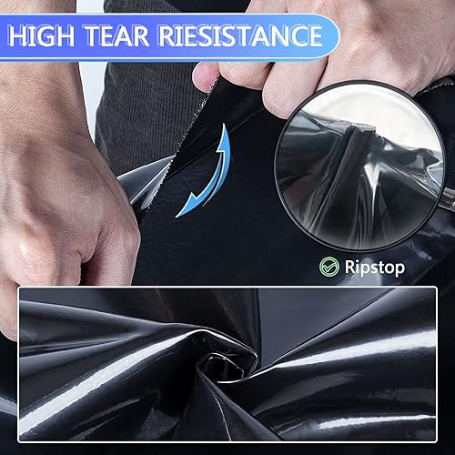 Miniatura 3 de ToLanbbt Revestimiento de estanque de 20 x 25.2 pies de polietileno de alta densidad para estanques, revestimiento de estanque preformado resistente