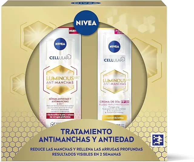 Kit Nivea Luminous630 Antimanchas Antiedad - Sérum y Crema Día FP50