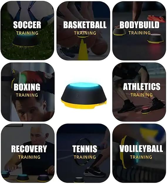 Reaction Training Light Kits, Agile Fitness Lights with APP Intelligent Control and Magnetic Bases, Multiple Training Modes and Installation Methods, for Training Reaction Speed, Agility