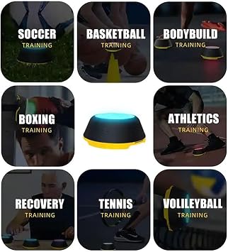 Reaction Training Light Kits, Agile Fitness Lights with APP Intelligent Control and Magnetic Bases, Multiple Training Modes and Installation Methods, for Training Reaction Speed, Agility