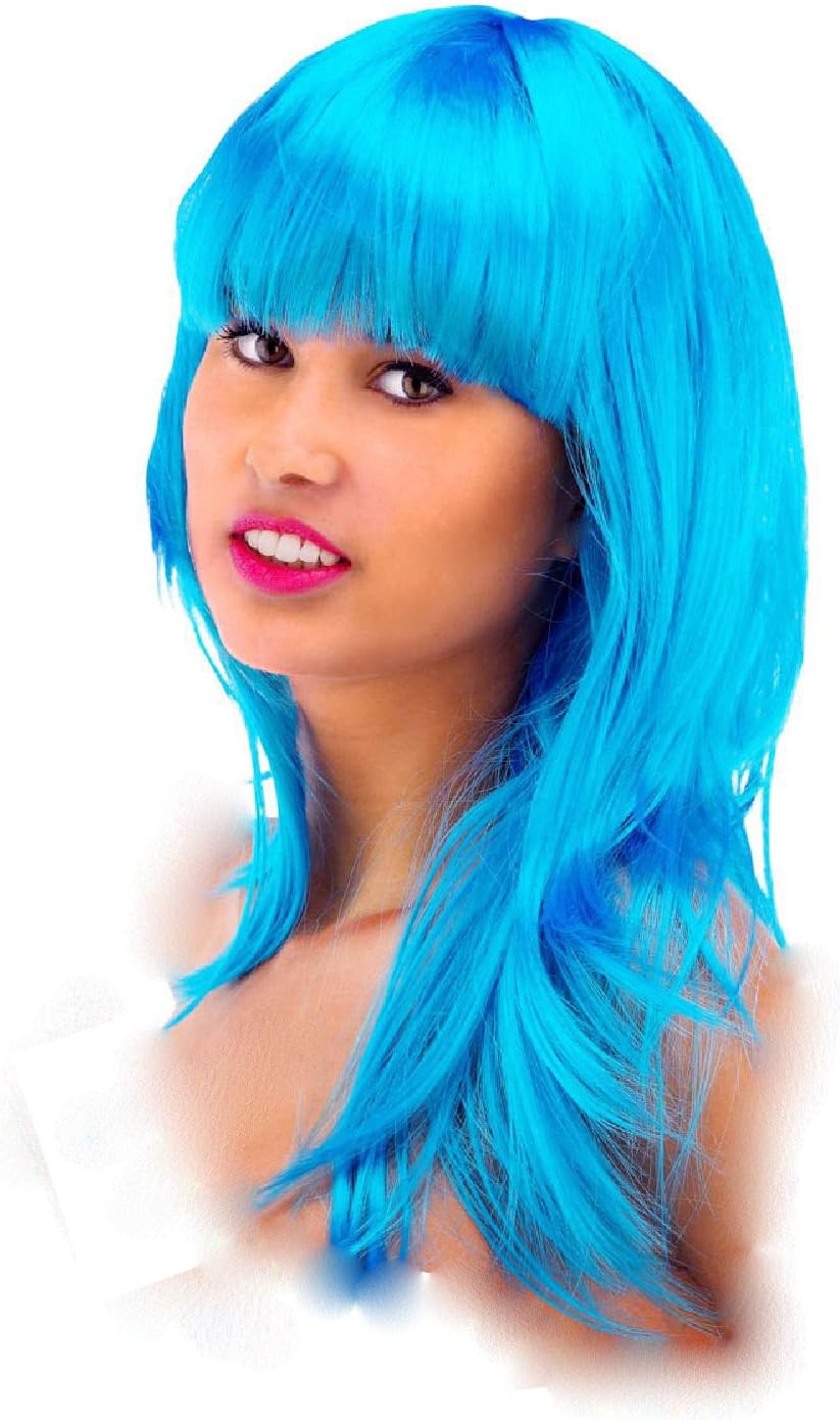 blue wig neon