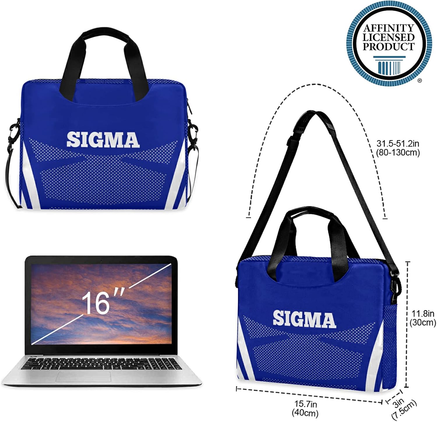 BBGreek Phi Beta Sigma Fraternity Paraphernalia - 1914 - Laptop or Tablet Case - Business Laptop Bag - Officially Licensed