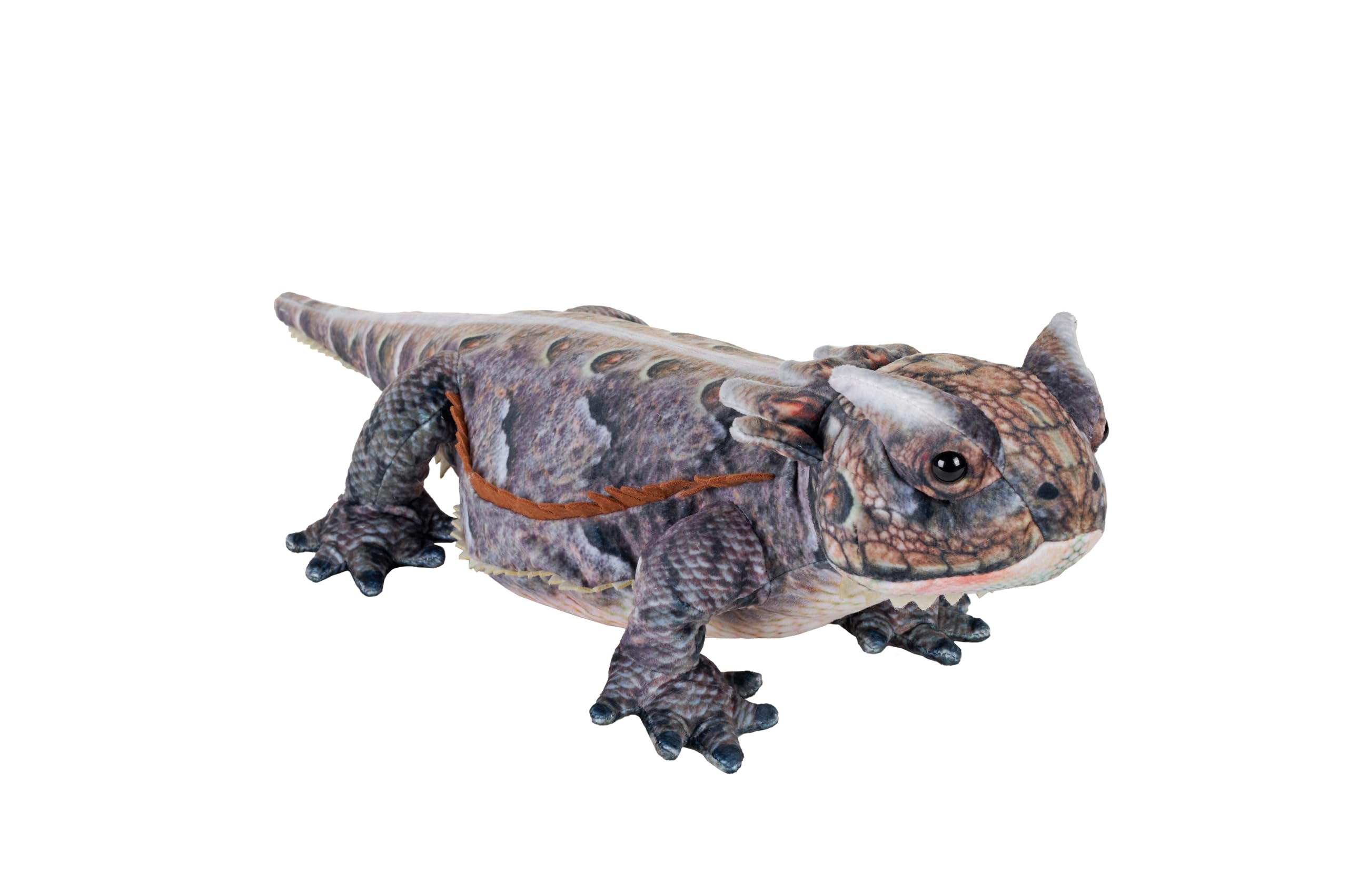 Wild Republic Living Earth Horned Lizard, Stuffed Animal, 20 inch, Plush Toy, Fill is Spun Recycled Water Bottles