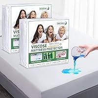 Vista 8 de Protector de colchón impermeable tamaño individual, amigable para la piel y transpirable, funda de colchón individual para niños, almohadilla