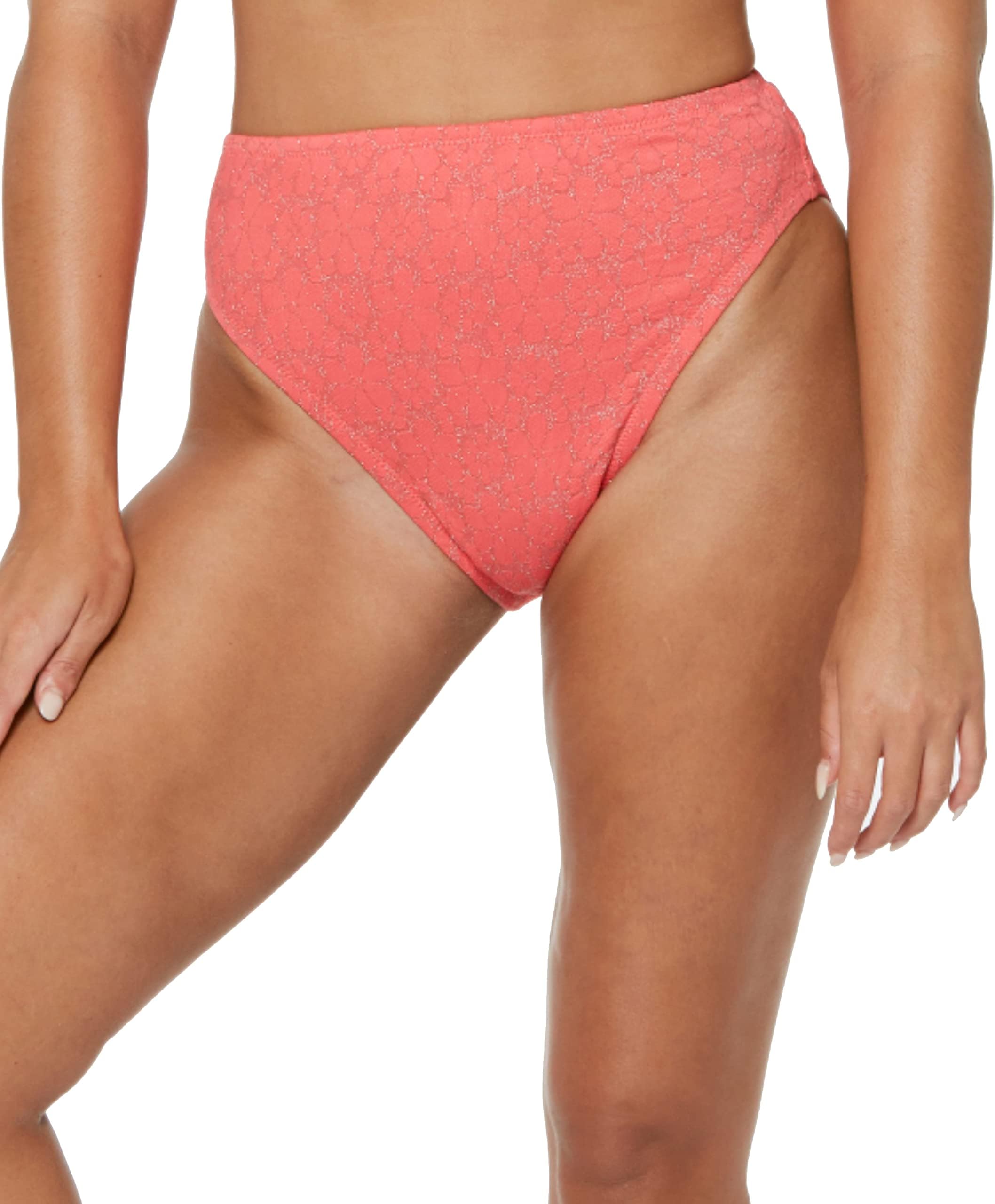 Jessica SimpsonWomens Metallic Printed Swim Bottom Separates