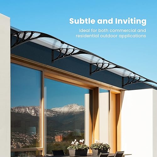 Miniatura 24 de VIVOHOME - Toldo de policarbonato para puerta o ventana Marrón