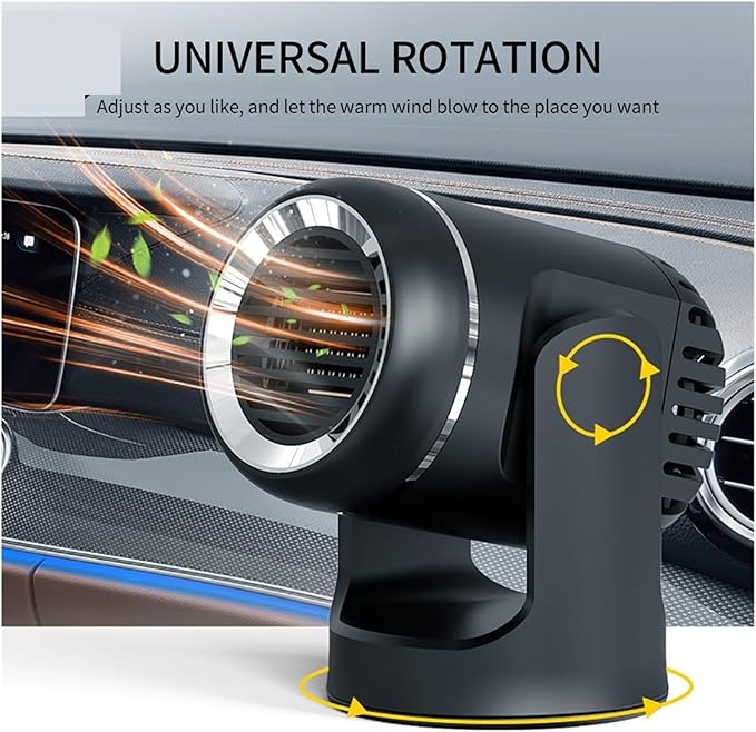 Calefactor Eléctrico Portátil para Auto 130W 24V con Ventilador y Rotación 360° miniatura 7