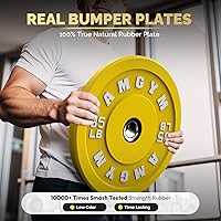 Vista 3 de 2 Inch Bumper Plates，10-500lbs，Barbell Rubber Olympic Weight Plates Set for Home Gym, Strength Training & Weight Lifting, Multiple Options