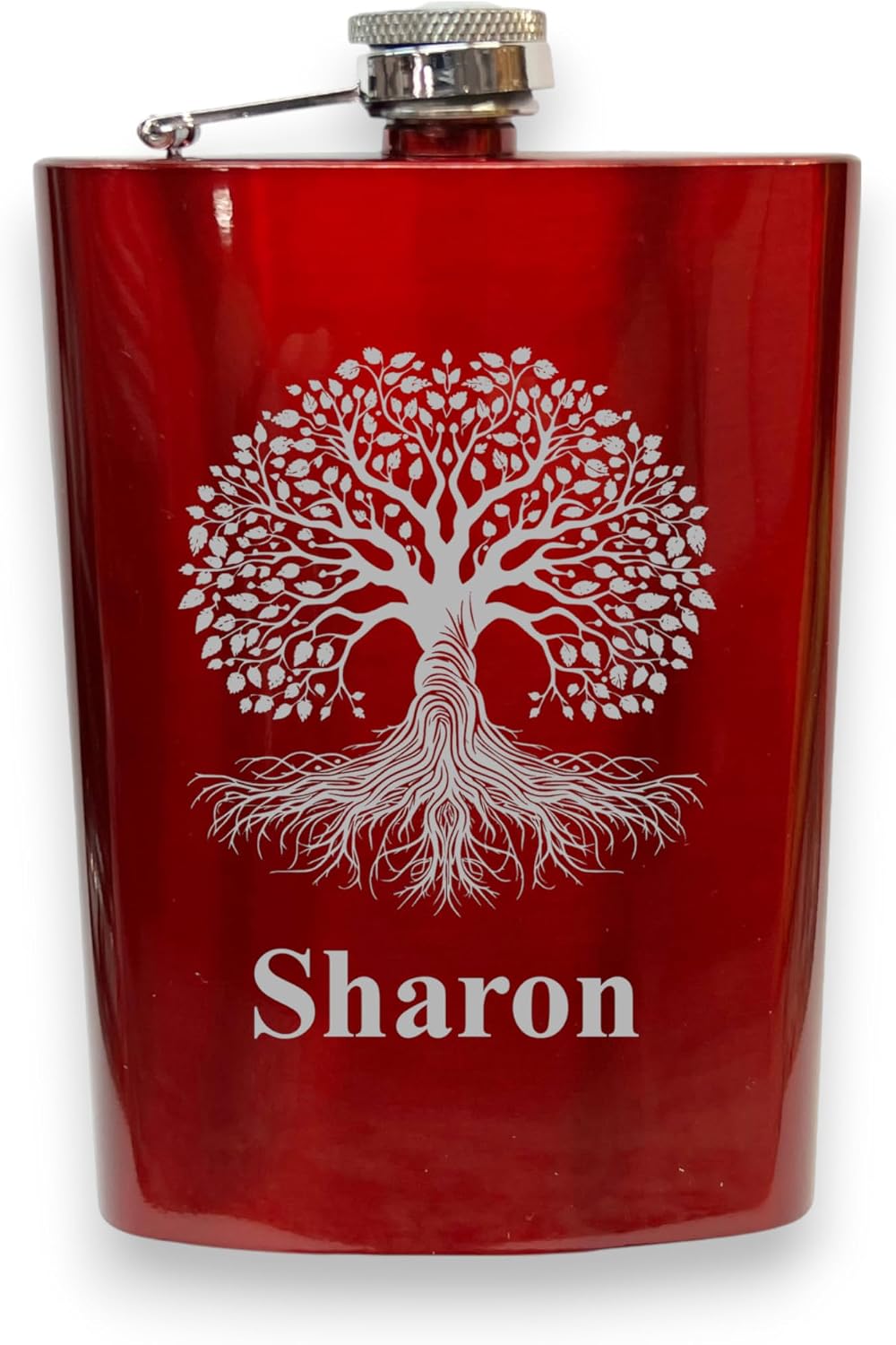 8oz - CUSTOM - Celtic Tree of Life Flask (PERSONALIZED, 8oz Stainless Steel)