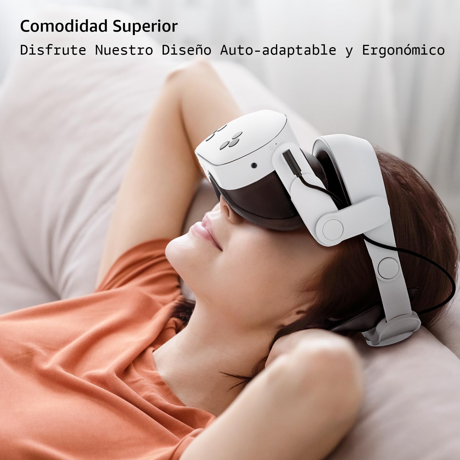 A3 Max BateríA Headstrap para Meta Quest 3s/3, Carga RáPida De 20w Con BateríA MagnéTica De 10.800 Mah, MáXimo Confort Y Mayor Tiempo De Juego, Compatible Con Los Accesorios Quest 3s/3 (Blanco)