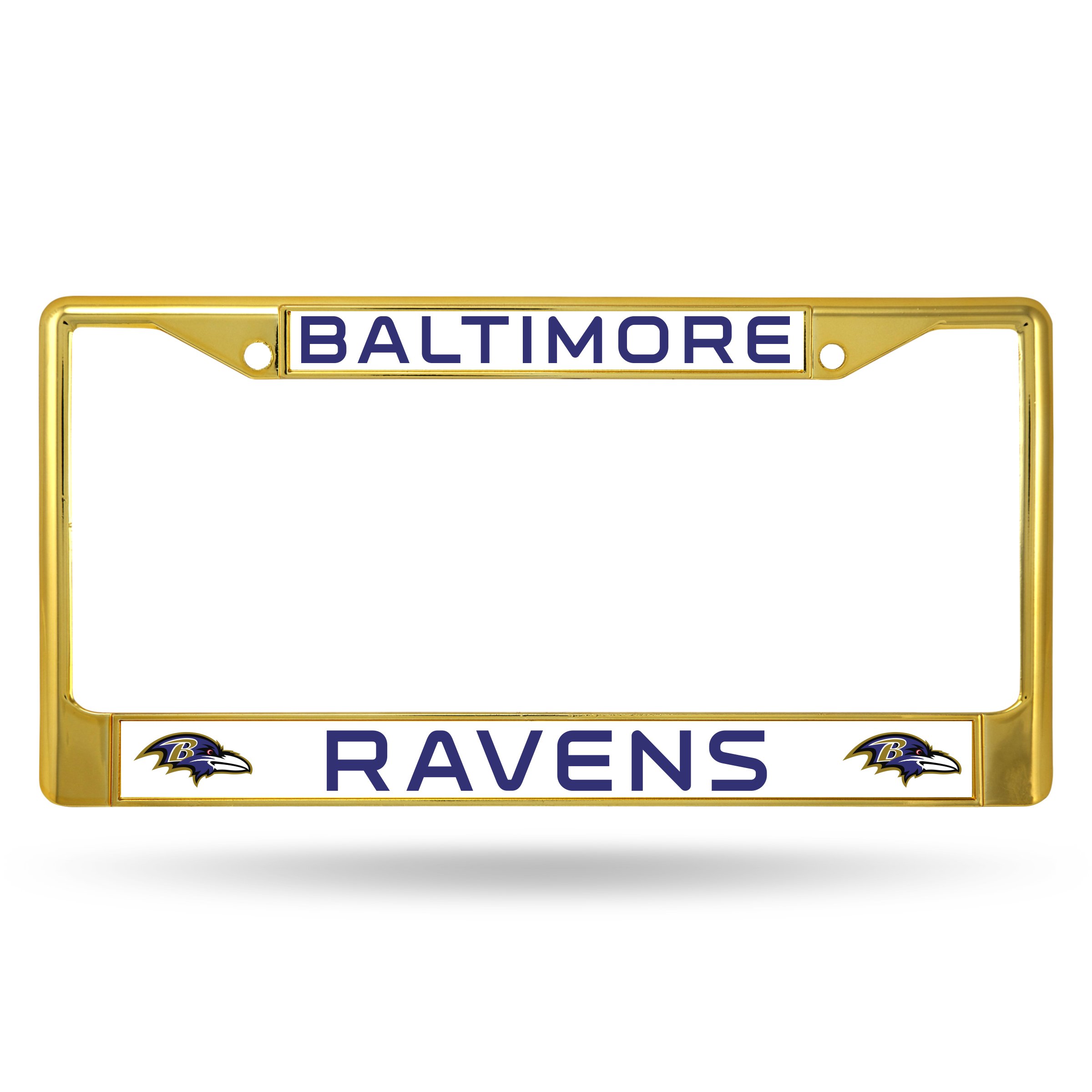 Rico Industries Standard Chrome License Plate Frame, - Gold, 6 x 12.25-inches