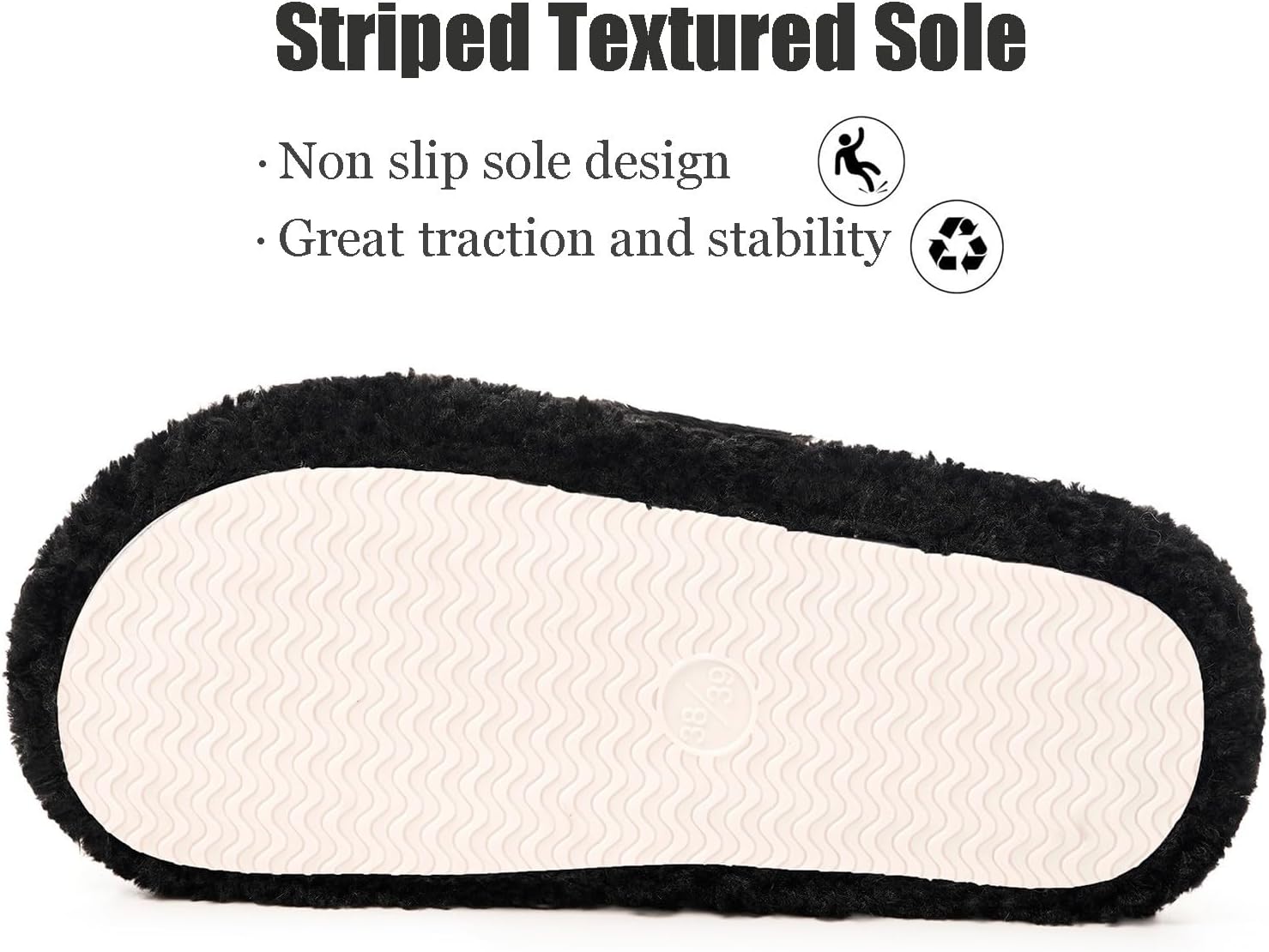 Dokela Fuzzy Open Toe Slippers for Women Soft Memory Foam Indoor House Shoes Slip On Cozy Bedroom Slippers Ladies Lightweight Non-Slip Home Slides - Image 6