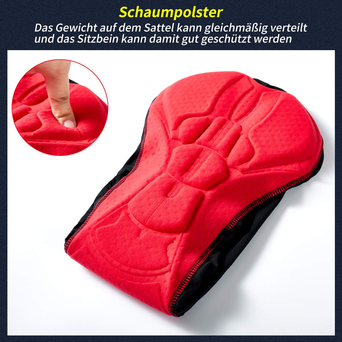 Short de cyclisme homme rembourrage gel 4D respirant haute densité