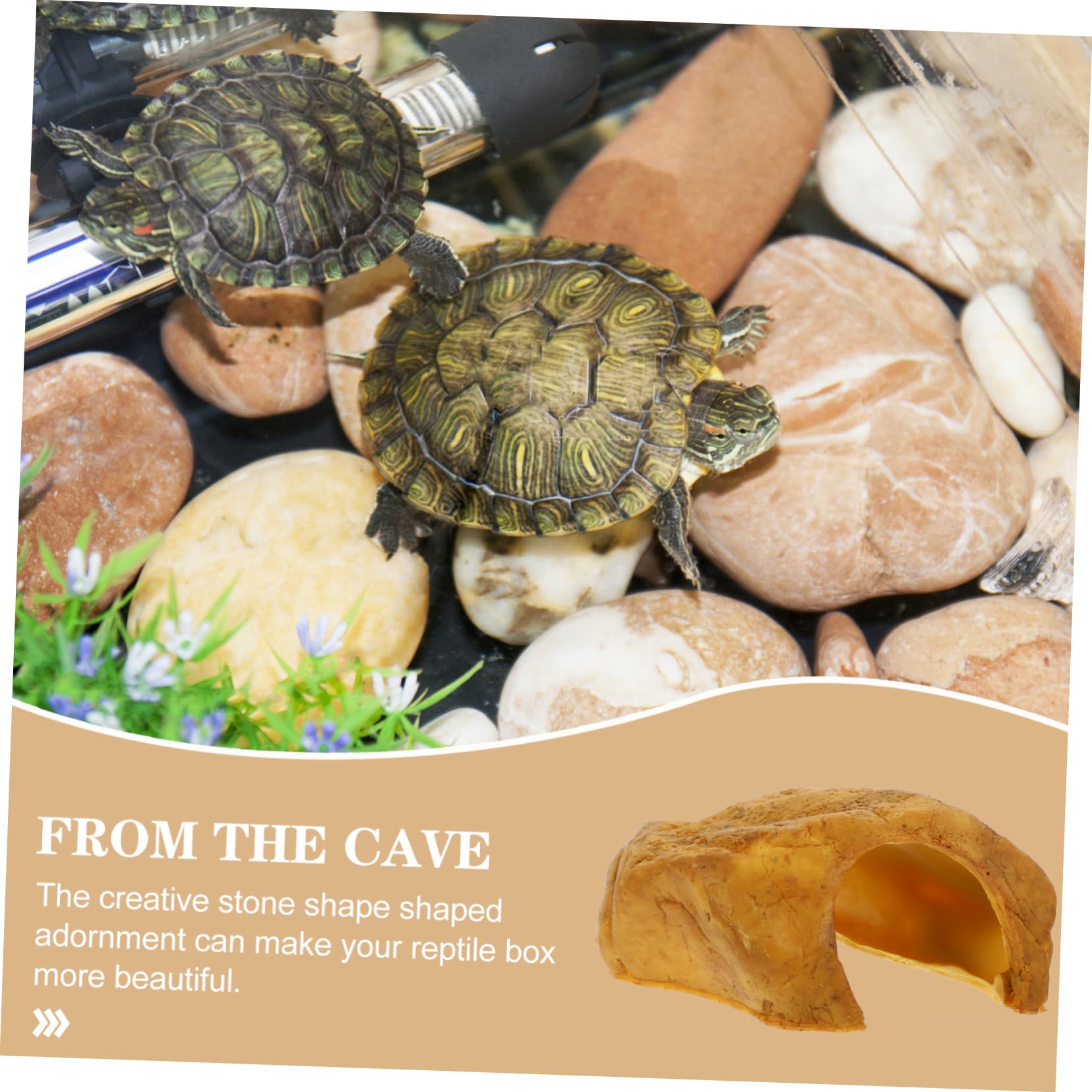minkissy 5 Reptiles escondidos de Cuevas Lagarto escondite casa Tortuga escondite Cueva Reptil Ocultar terrario goblincore decoración de la habitación Acuario Peces escondite Acuario decoración